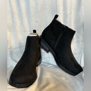 Sonoma Lottie Black Micro Memory Foam Ankle Boots Size 6
